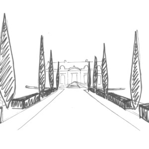 Dessin du bâtiment Olor après l'intervention de Renan Rousselot et ses équipes.